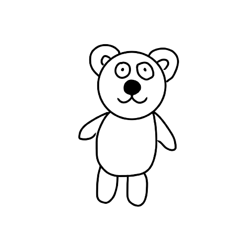 Getekend knuffel icoon