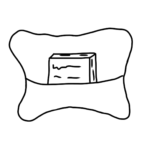 Getekend leeskussen icoon