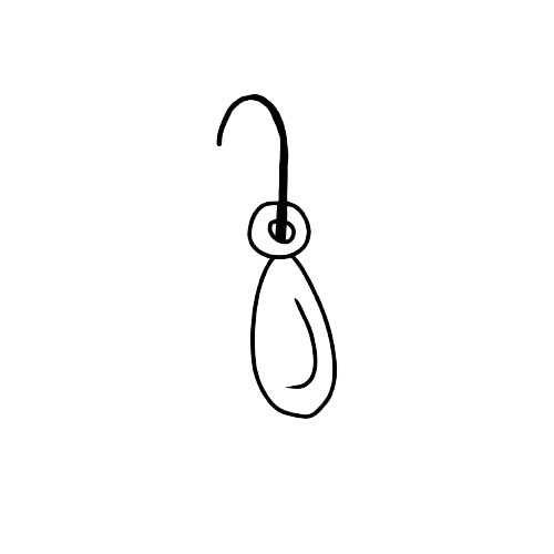 Getekend oorbel icoon