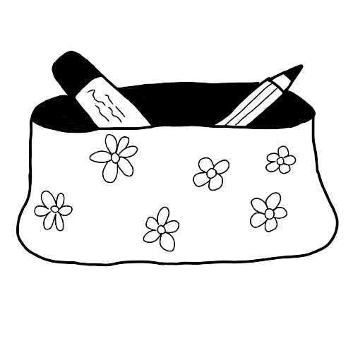 Getekend pennenzak icoon