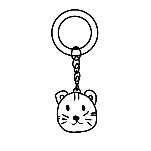 Getekend sleutelhanger icoon